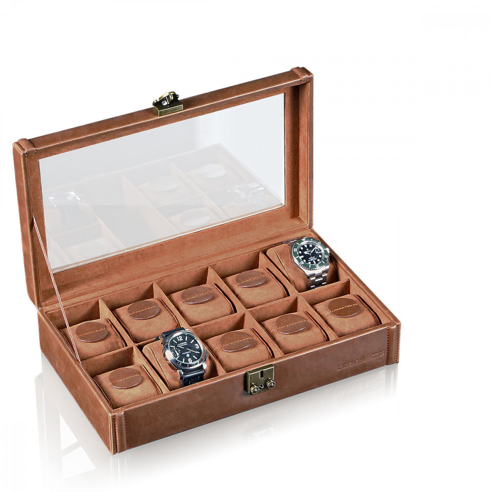 Uhrenbox Camel für 10 Armbanduhren