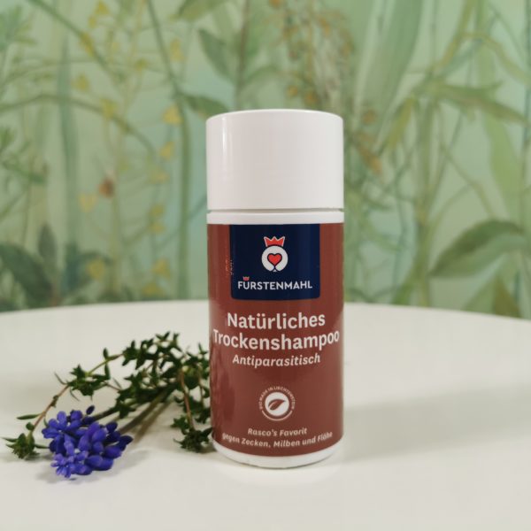 Bio Trockenshampoo für Hunde (80g) Gegen Zecken, Milben und Flöhe