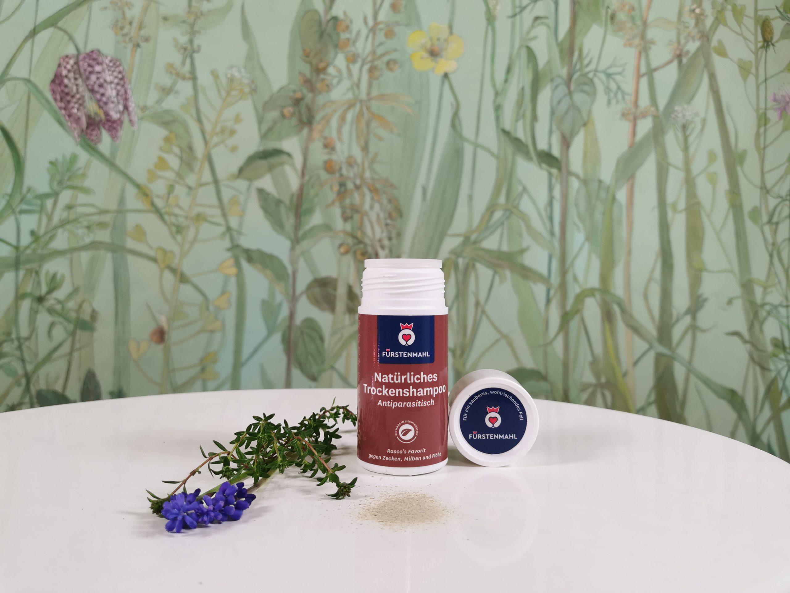 Bio Trockenshampoo für Hunde (80g) Gegen Zecken, Milben und Flöhe