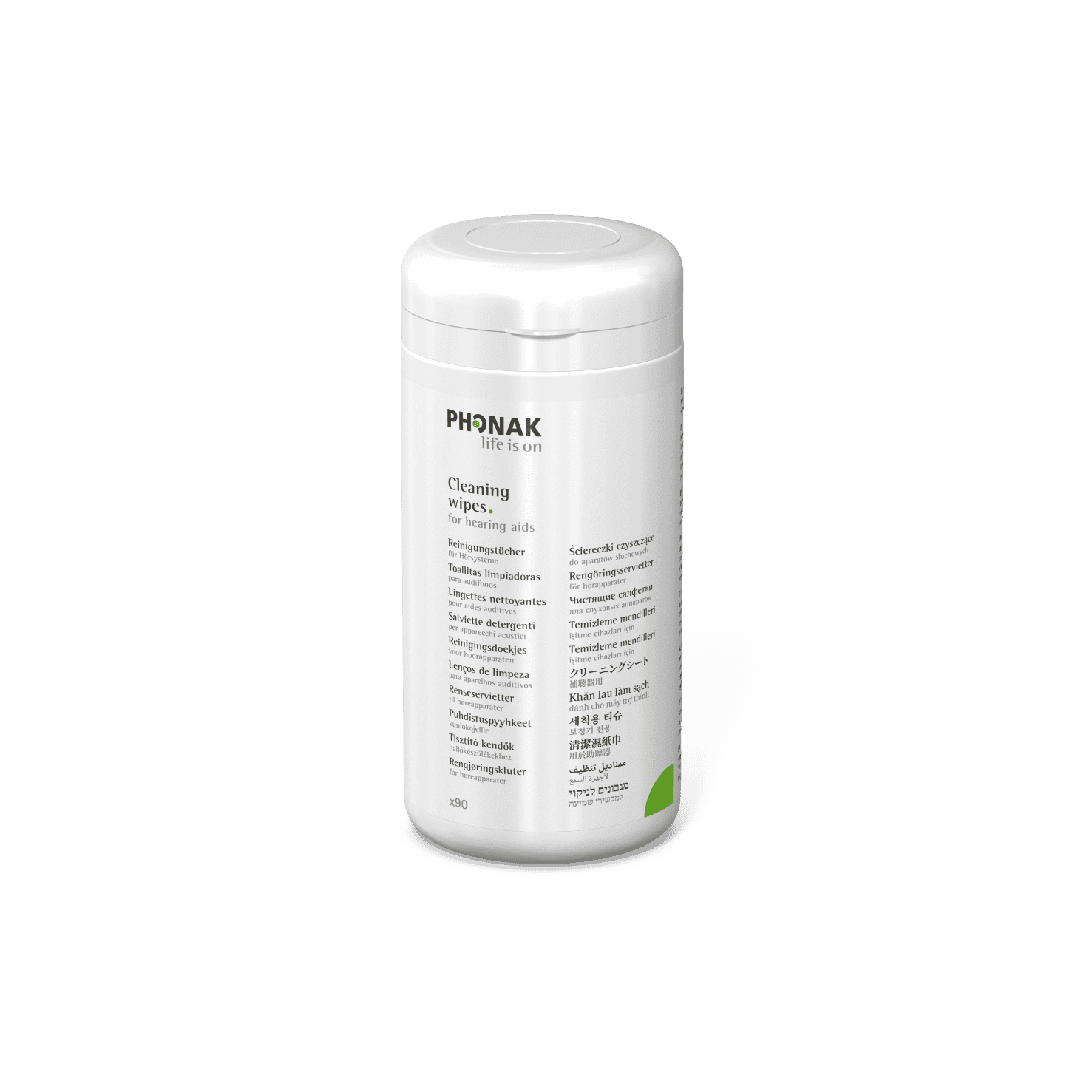 90-cleaning-wipes-in-a-practical-dispenserHörberatung Fabiano Vaduz